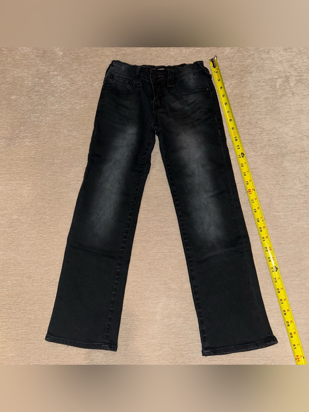True Religion Kids Black Bootcut Jean with adjustable waist